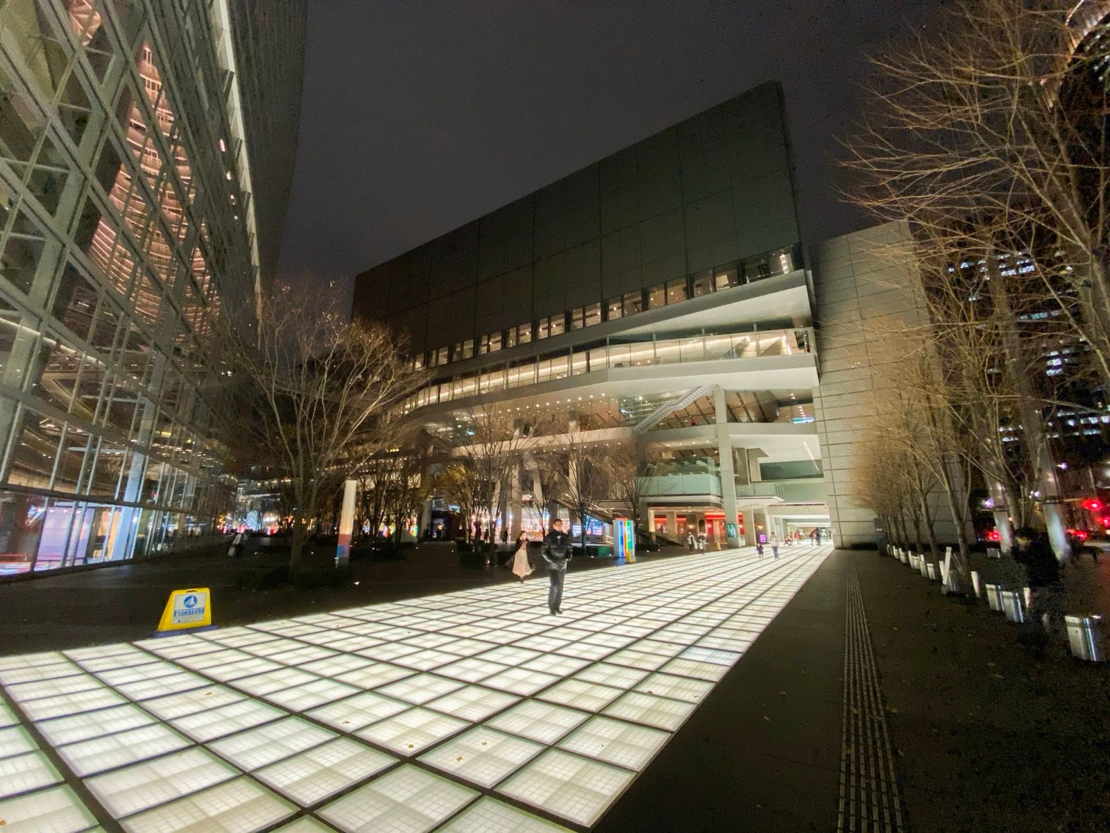 東京国際フォーラム ホールAの外観(夜)